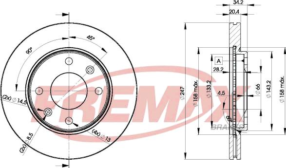 FREMAX BD-4694 - Тормозной диск autospares.lv