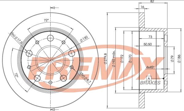 FREMAX BD-4696 - Тормозной диск autospares.lv