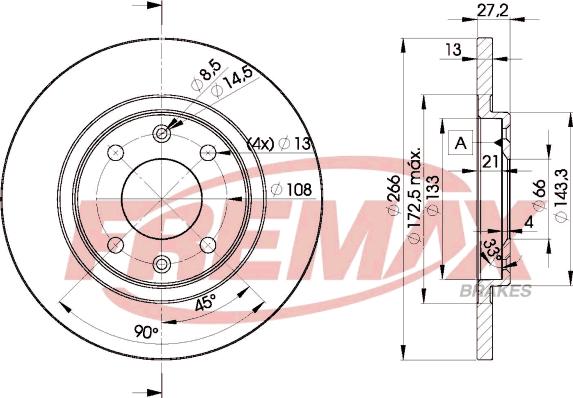 FREMAX BD-4692 - Тормозной диск autospares.lv