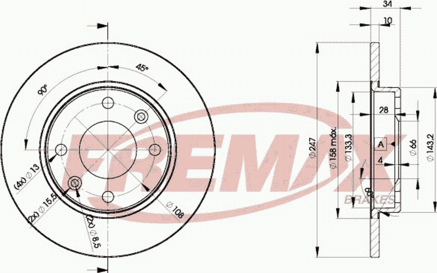 FREMAX BD-4689e - Тормозной диск autospares.lv