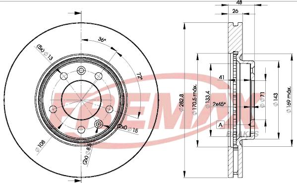 FREMAX BD-4685 - Тормозной диск autospares.lv