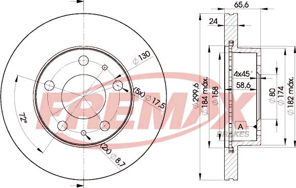 FREMAX BD-4682 - Тормозной диск autospares.lv