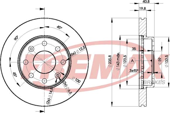 FREMAX BD-4633 - Тормозной диск autospares.lv