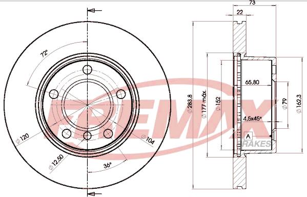 FREMAX BD-4629 - Тормозной диск autospares.lv