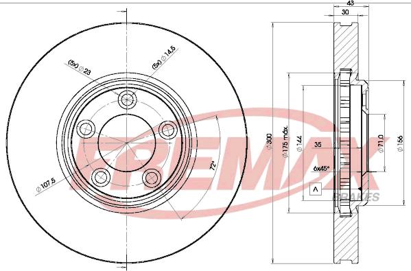 FREMAX BD-4088 - Тормозной диск autospares.lv