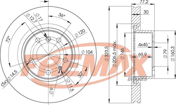 FREMAX BD-4035 - Тормозной диск autospares.lv