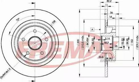 FREMAX BD-4108 - Тормозной диск autospares.lv