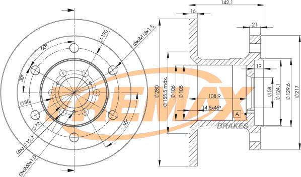 FREMAX BD-4182 - Тормозной диск autospares.lv