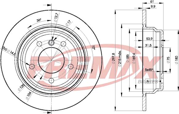 FREMAX BD-4129 - Тормозной диск autospares.lv