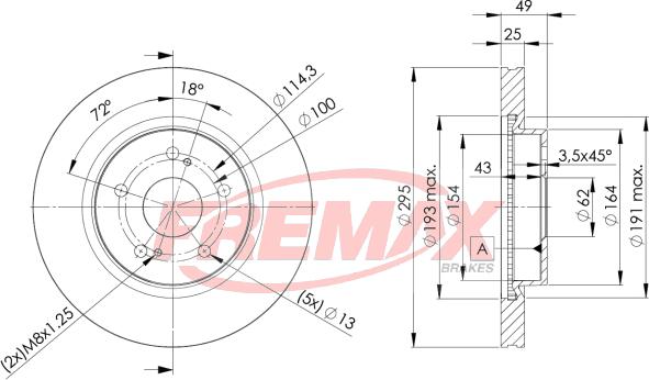 FREMAX BD-4803 - Тормозной диск autospares.lv