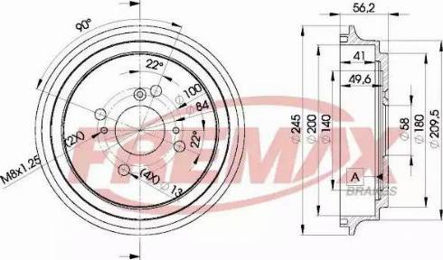 FREMAX BD-4810 - Тормозной барабан autospares.lv