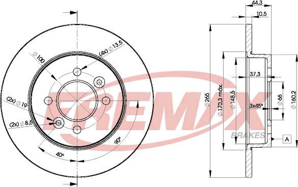 FREMAX BD-4295 - Тормозной диск autospares.lv