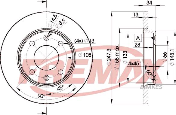 FREMAX BD-4298 - Тормозной диск autospares.lv