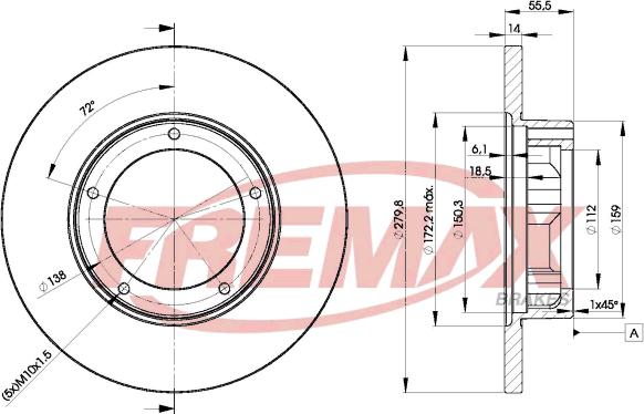 FREMAX BD-4269 - Тормозной диск autospares.lv