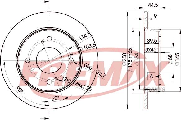 FREMAX BD-4201 - Тормозной диск autospares.lv