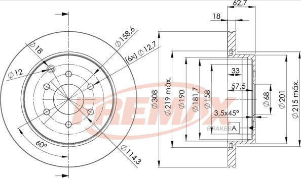 FREMAX BD-4203 - Тормозной диск autospares.lv