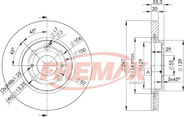 FREMAX BD-4700 - Тормозной диск autospares.lv