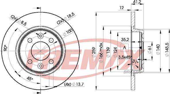 FREMAX BD-4707 - Тормозной диск autospares.lv