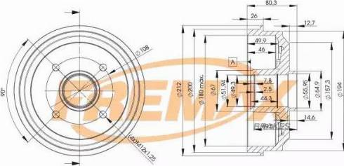 FREMAX BD-4735 - Тормозной барабан autospares.lv