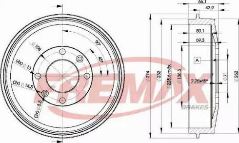 FREMAX BD-4724 - Тормозной барабан autospares.lv