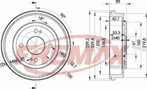 FREMAX BD-4726-KT - Тормозной барабан autospares.lv