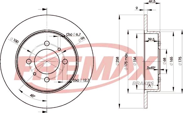 FREMAX BD-5401 - Тормозной диск autospares.lv