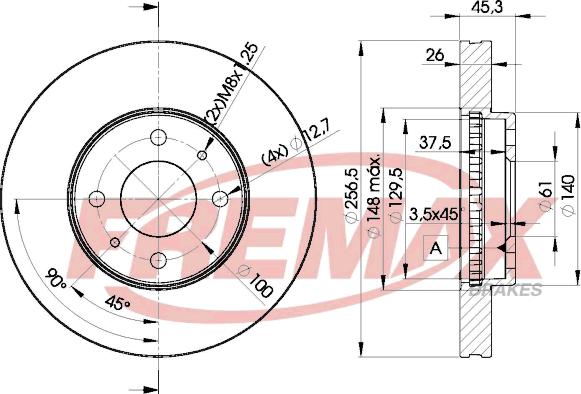 FREMAX BD-5402 - Тормозной диск autospares.lv