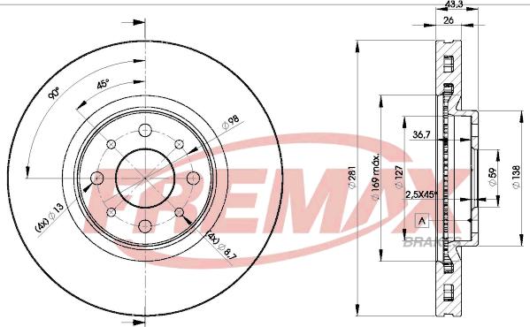 FREMAX BD-5546 - Тормозной диск autospares.lv