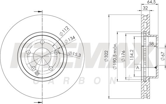 FREMAX BD-5558 - Тормозной диск autospares.lv