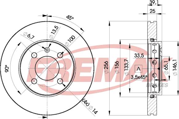 FREMAX BD-5605 - Тормозной диск autospares.lv