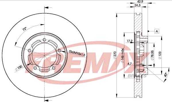 FREMAX BD-5611 - Тормозной диск autospares.lv