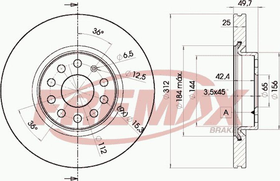 FREMAX BD-5618e - Тормозной диск autospares.lv