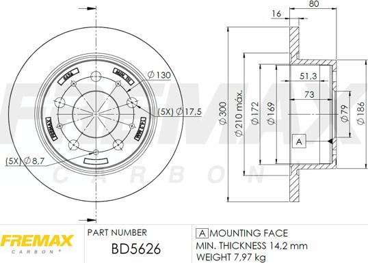 FREMAX BD-5626 - Тормозной диск autospares.lv