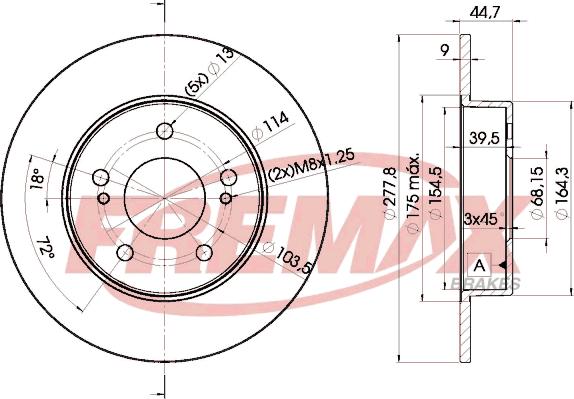 FREMAX BD-5059 - Тормозной диск autospares.lv