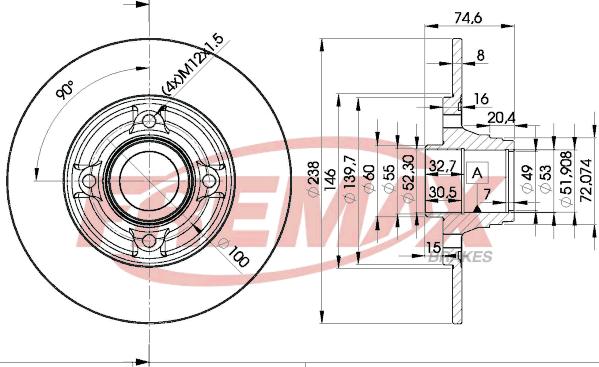 FREMAX BD-5006 - Тормозной диск autospares.lv