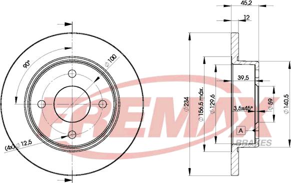 FREMAX BD-5001 - Тормозной диск autospares.lv