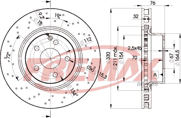 FREMAX BD-5038 - Тормозной диск autospares.lv