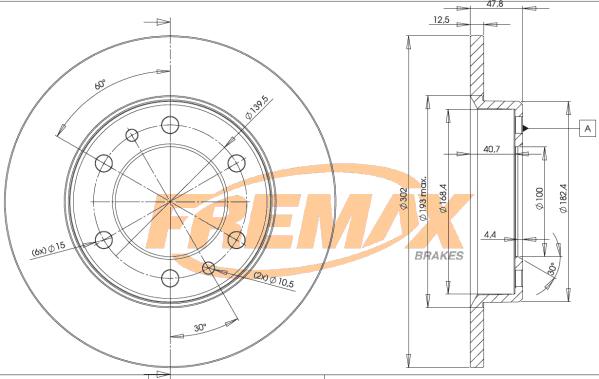 FREMAX BD-5070 - Тормозной диск autospares.lv