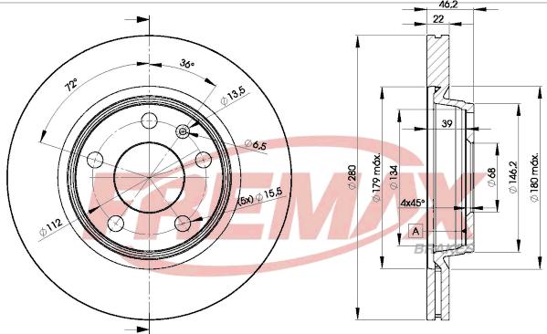 FREMAX BD-5301 - Тормозной диск autospares.lv