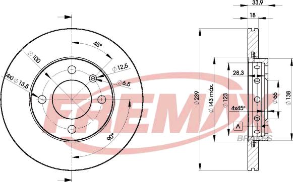FREMAX BD-5303 - Тормозной диск autospares.lv