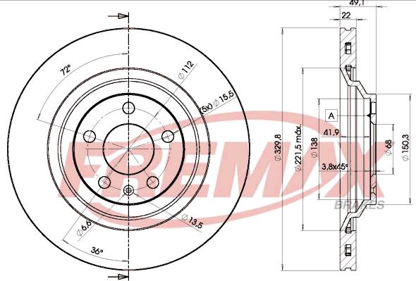 FREMAX BD-5314 - Тормозной диск autospares.lv
