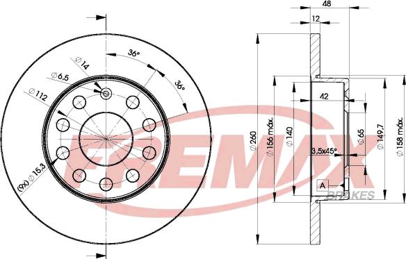 FREMAX BD-5310 - Тормозной диск autospares.lv