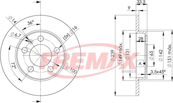 FREMAX BD-5311 - Тормозной диск autospares.lv