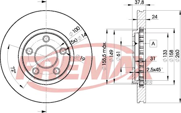 FREMAX BD-5329 - Тормозной диск autospares.lv