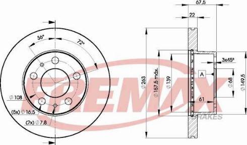 FREMAX BD-5296 - Тормозной барабан autospares.lv