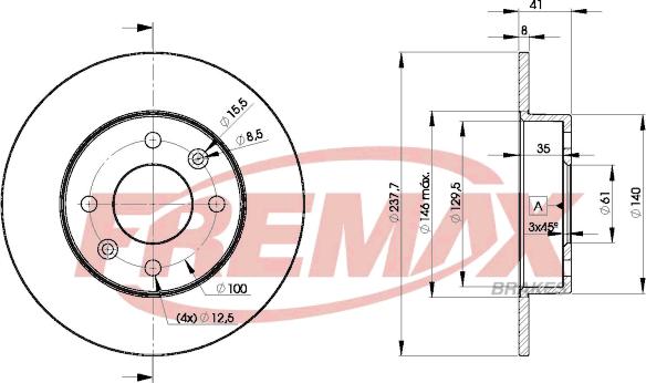 FREMAX BD-6947 - Тормозной диск autospares.lv