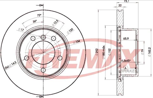 FREMAX BD-6464 - Тормозной диск autospares.lv