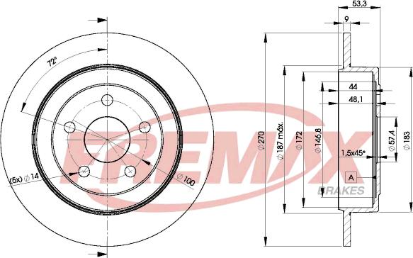 FREMAX BD-6433 - Тормозной диск autospares.lv