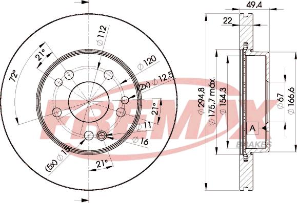 FREMAX BD-6471 - Тормозной диск autospares.lv