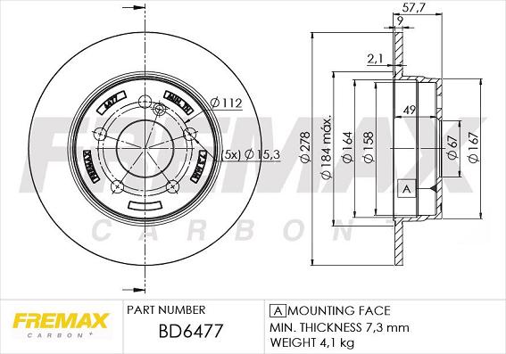 FREMAX BD-6477 - Тормозной диск autospares.lv